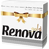 Renova Servilletas de Papel Gold Blancas - 40 Servilletas Tamaño Grande